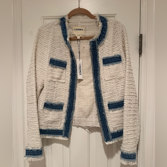 L’AGENCE Agnes Tweed Denim Jacket - Picture 5 of 7